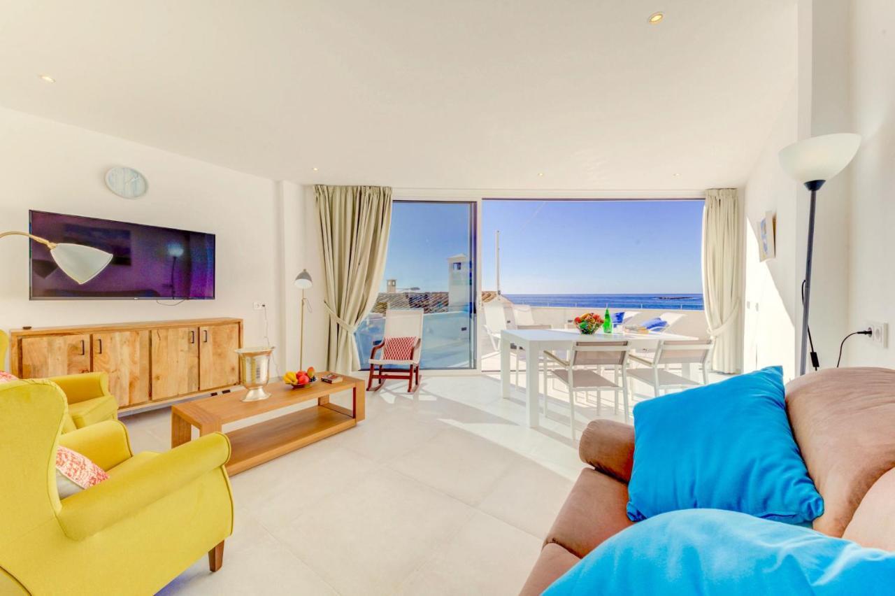 Beachfront Apartment Migjorn Cel By Sealand Villas 科洛尼亚圣霍尔迪 外观 照片